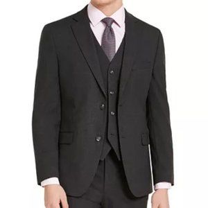 Charcoal Grey Alfani Slim Fit Suit Wool 2 Piece